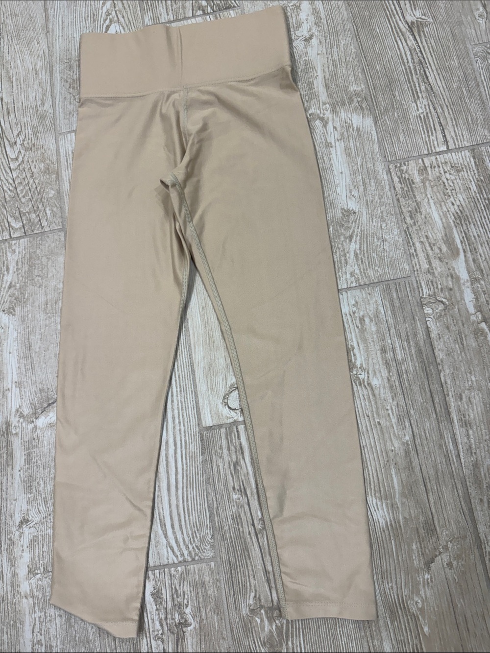 Carbon 38 High-Waist Stretch Leggings in Light Beige